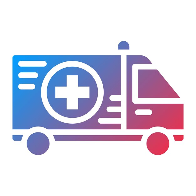 Imagen vectorial del icono de la ambulancia Se puede utilizar para los servicios públicos