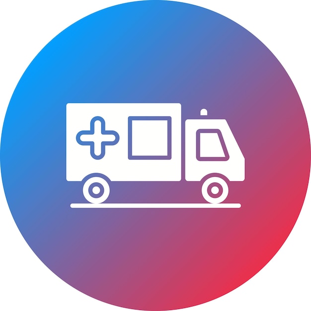 Imagen vectorial del icono de la ambulancia Se puede utilizar para el transporte