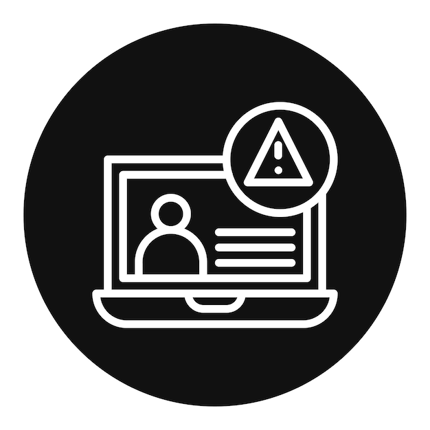 Imagen vectorial del icono de amenaza interna Puede utilizarse para la gestión de riesgos
