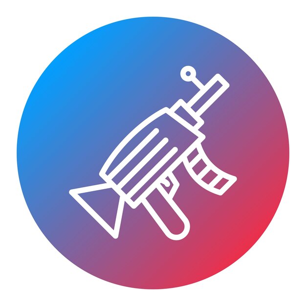 Imagen vectorial del icono de la ametralladora Se puede usar para Battle Royale