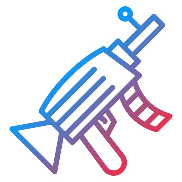 Imagen vectorial del icono de la ametralladora Se puede usar para Battle Royale