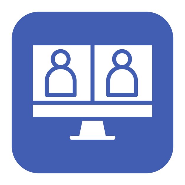 Imagen vectorial de icono de amigo virtual Se puede usar para Amistad