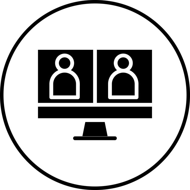 Imagen vectorial de icono de amigo virtual Se puede usar para Amistad