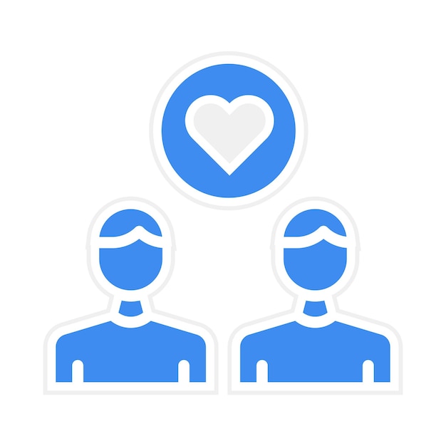 Imagen vectorial del icono de amistad Se puede usar para la guardería