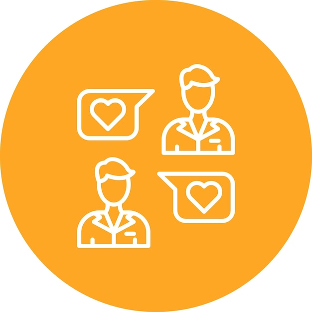 Imagen vectorial de icono de amistad Se puede usar para la inteligencia emocional
