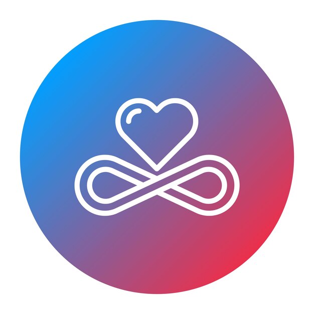Imagen vectorial del icono del amor eterno Se puede usar para el aniversario