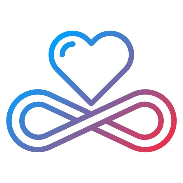 Imagen vectorial del icono del amor eterno Se puede usar para el aniversario
