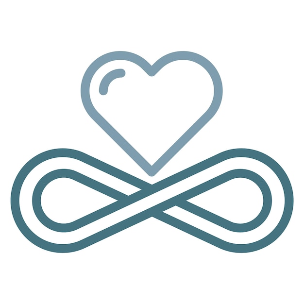 Imagen vectorial del icono del amor eterno Se puede usar para el aniversario