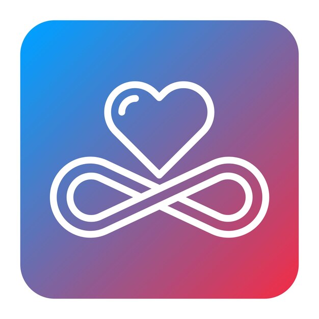 Imagen vectorial del icono del amor eterno Se puede usar para el aniversario
