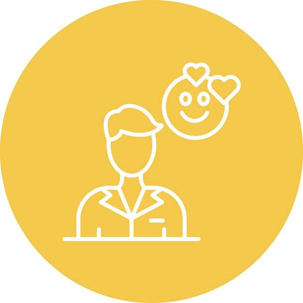 La imagen vectorial del icono del amor se puede usar para la inteligencia emocional
