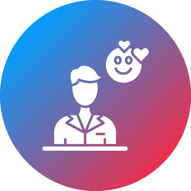 La imagen vectorial del icono del amor se puede usar para la inteligencia emocional