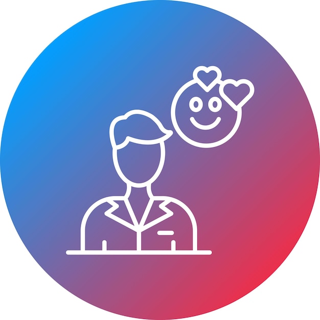 La imagen vectorial del icono del amor se puede usar para la inteligencia emocional