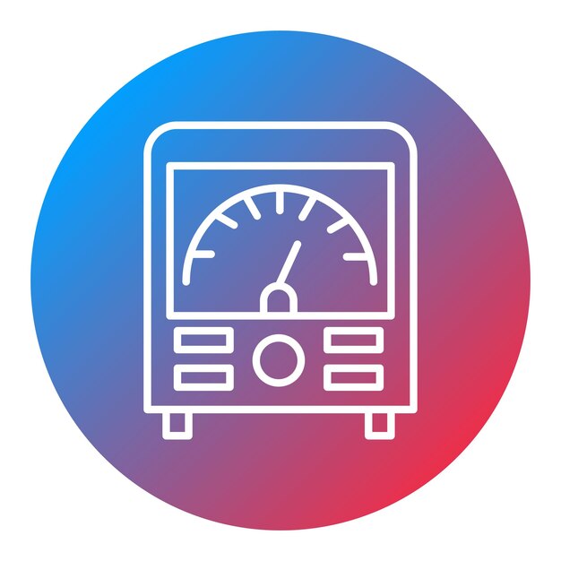 Imagen vectorial del icono del amperímetro Se puede utilizar para circuitos eléctricos