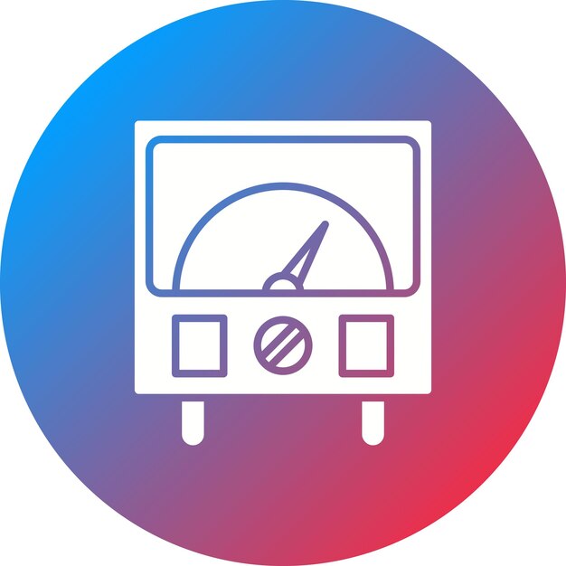 Imagen vectorial del ícono del amperímetro Puede utilizarse para el proceso industrial