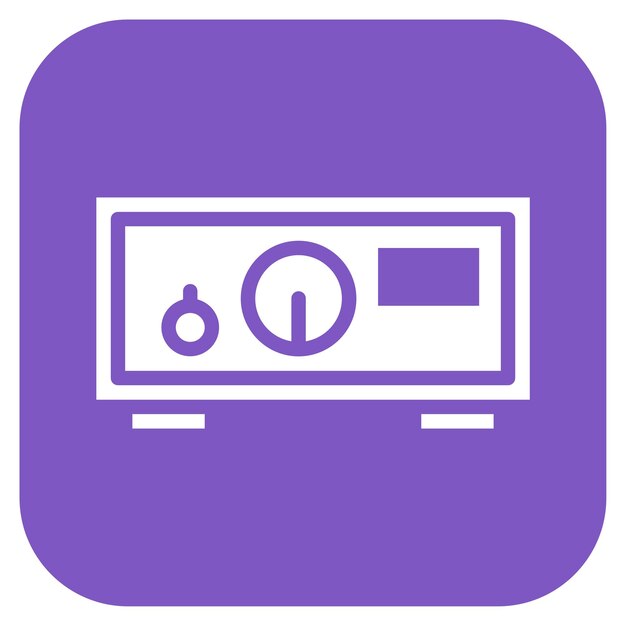 Imagen vectorial del icono del amplificador Se puede usar para Rock and Roll