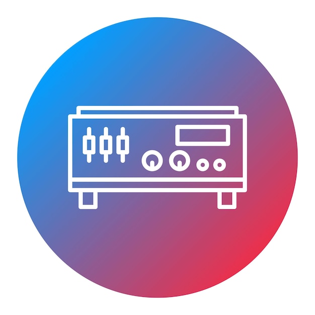 Imagen vectorial del icono del amplificador Se puede utilizar para circuitos eléctricos