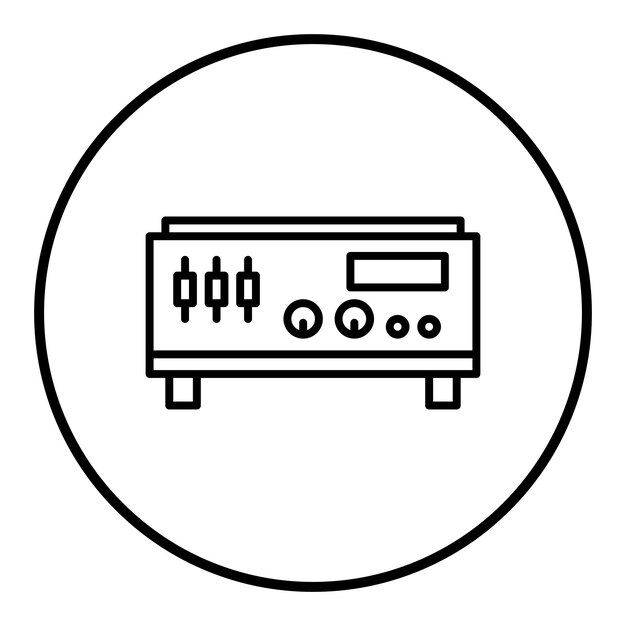 Imagen vectorial del icono del amplificador Se puede utilizar para circuitos eléctricos