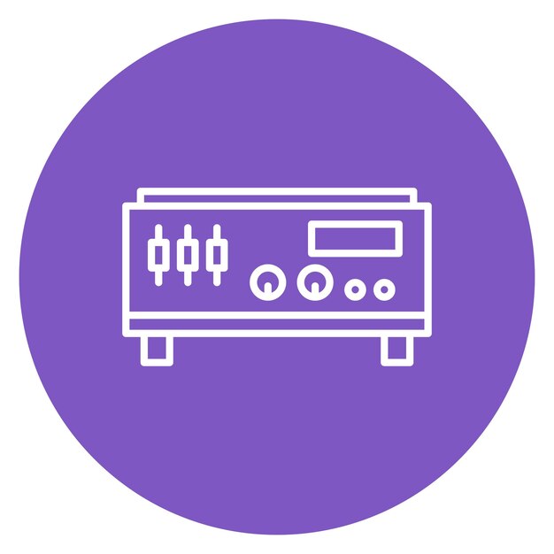 Imagen vectorial del icono del amplificador Se puede utilizar para circuitos eléctricos