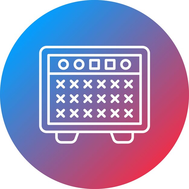 Imagen vectorial del icono del amplificador Se puede utilizar para la física