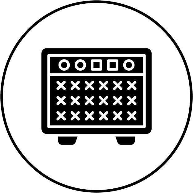 Imagen vectorial del icono del amplificador Se puede utilizar para la física