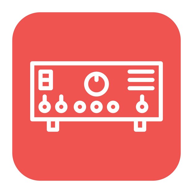 Imagen vectorial del ícono del amplificador Puede utilizarse para el instrumento