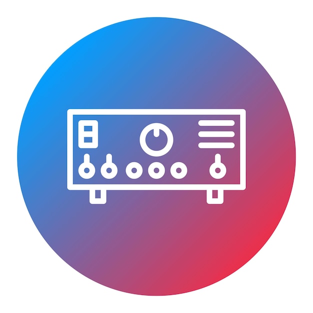 Imagen vectorial del ícono del amplificador Puede utilizarse para el instrumento