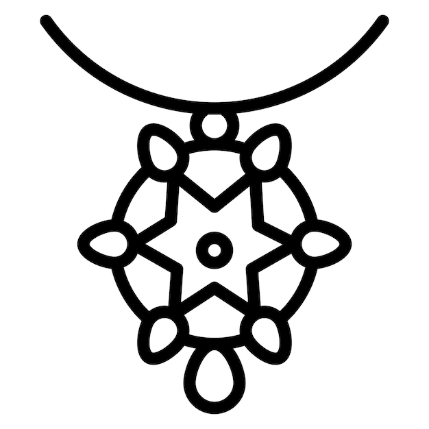 La imagen vectorial del icono del amuleto real se puede usar para el Imperio