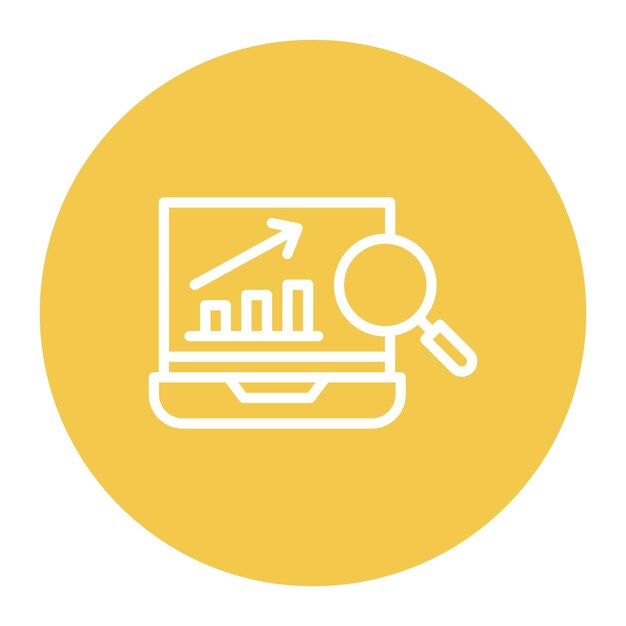 Imagen vectorial del ícono de análisis de datos Se puede utilizar para el rendimiento empresarial