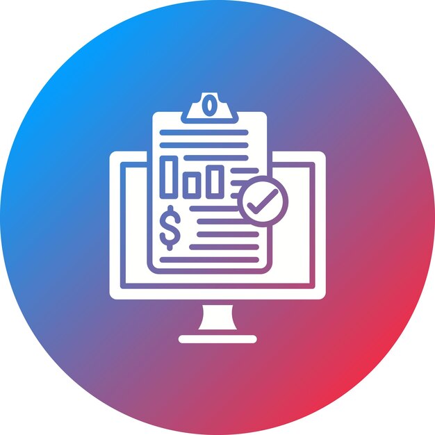 Imagen vectorial del icono de análisis de datos Puede utilizarse para la contabilidad
