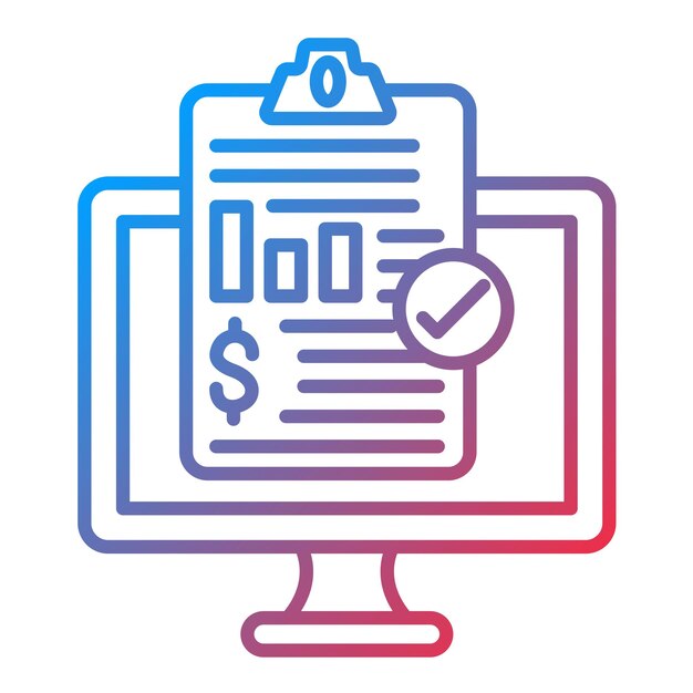 Imagen vectorial del icono de análisis de datos Puede utilizarse para la contabilidad