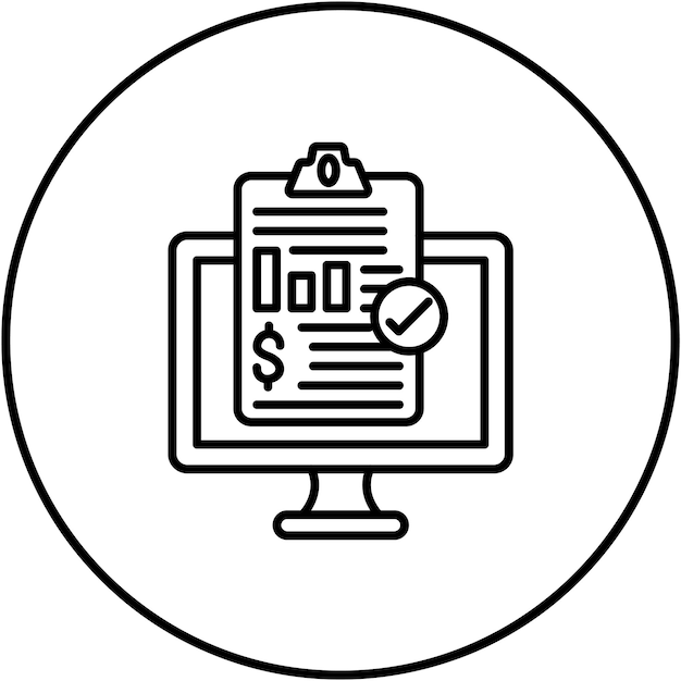 Imagen vectorial del icono de análisis de datos Puede utilizarse para la contabilidad
