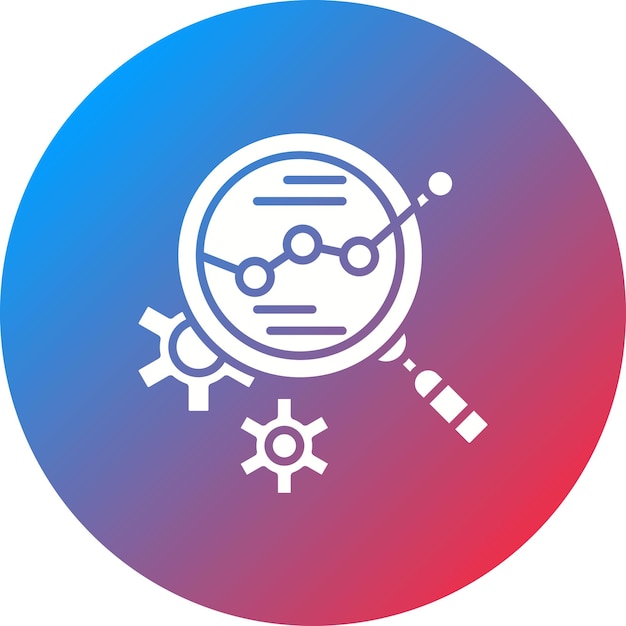 Imagen vectorial de icono de análisis de diagnóstico Se puede utilizar para Big Data