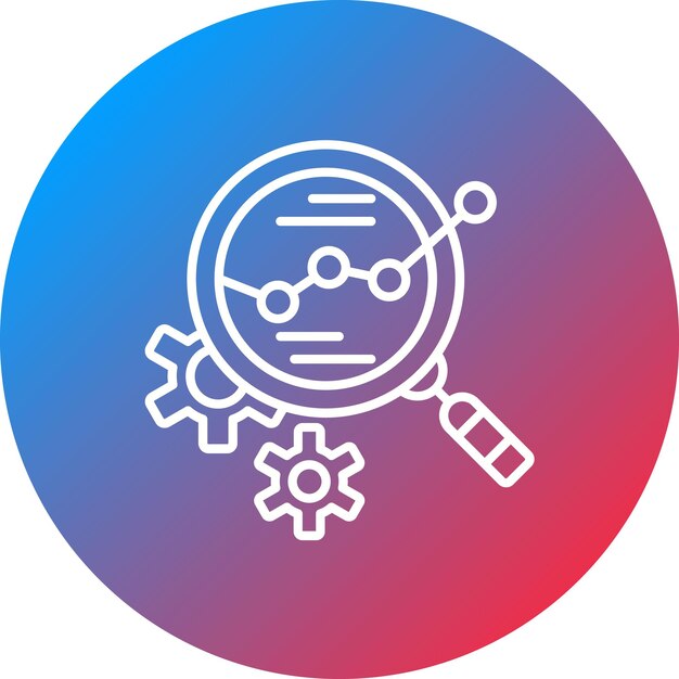 Imagen vectorial de icono de análisis de diagnóstico Se puede utilizar para Big Data