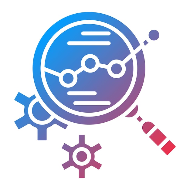 Imagen vectorial de icono de análisis de diagnóstico Se puede utilizar para Big Data