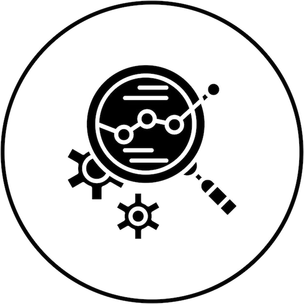 Imagen vectorial de icono de análisis de diagnóstico Se puede utilizar para Big Data