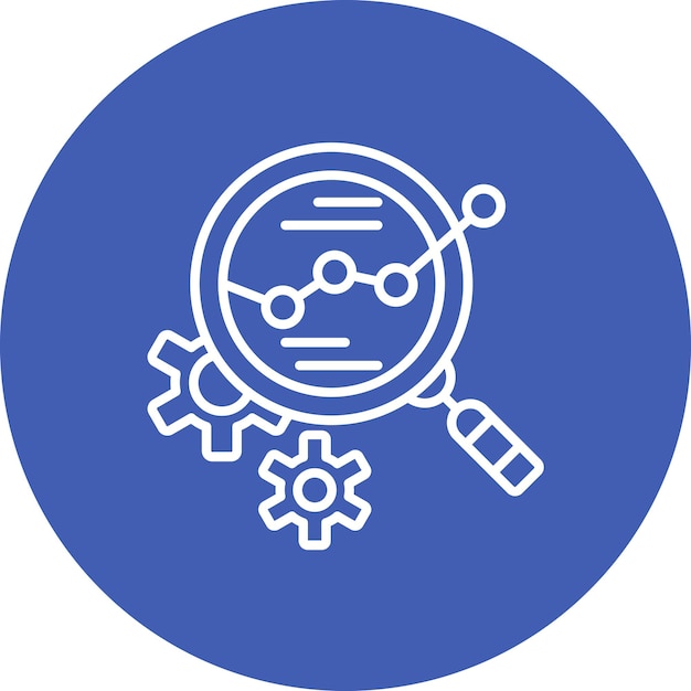 Imagen vectorial de icono de análisis de diagnóstico Se puede utilizar para Big Data