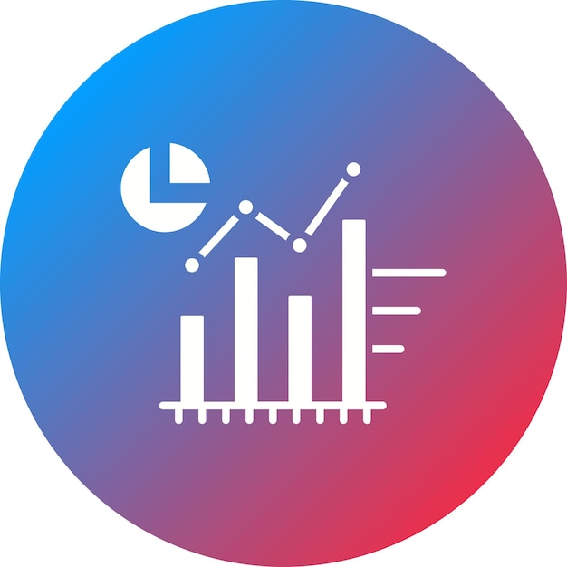 Imagen vectorial del icono de análisis estadístico Se puede utilizar para el análisis de datos