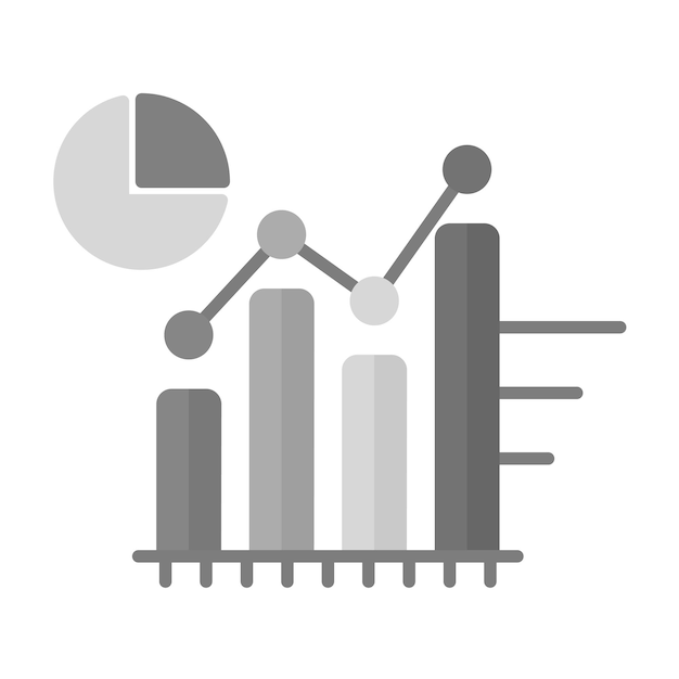 Imagen vectorial del icono de análisis estadístico Se puede utilizar para el análisis de datos