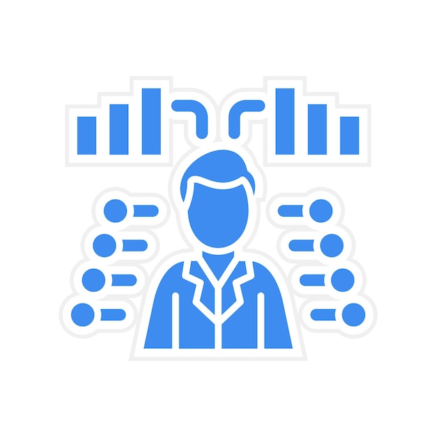 Imagen vectorial del icono de análisis humano Se puede utilizar para Recursos Humanos