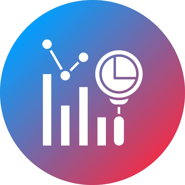 Imagen vectorial del icono de análisis predictivo Se puede utilizar para el análisis de datos