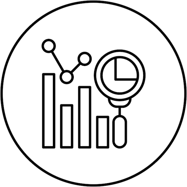 Imagen vectorial del icono de análisis predictivo Se puede utilizar para el análisis de datos