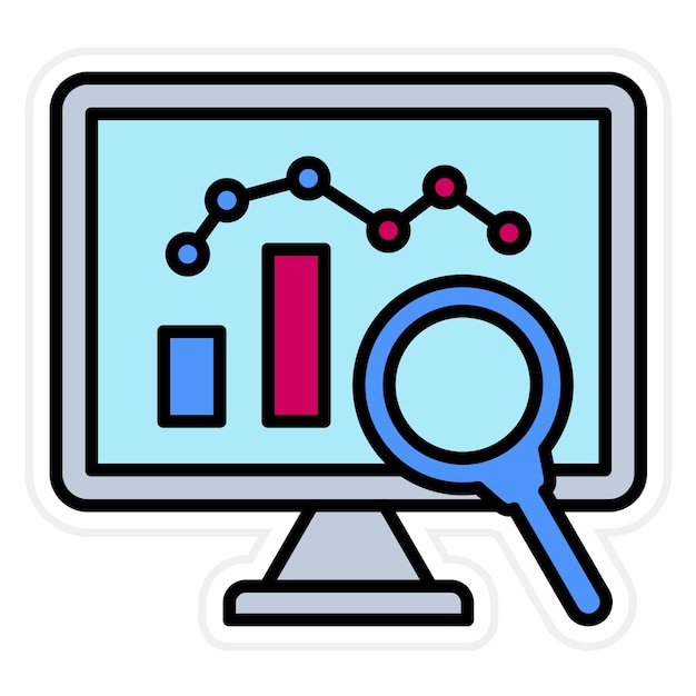 Imagen vectorial de icono de análisis Se puede utilizar para Big Data