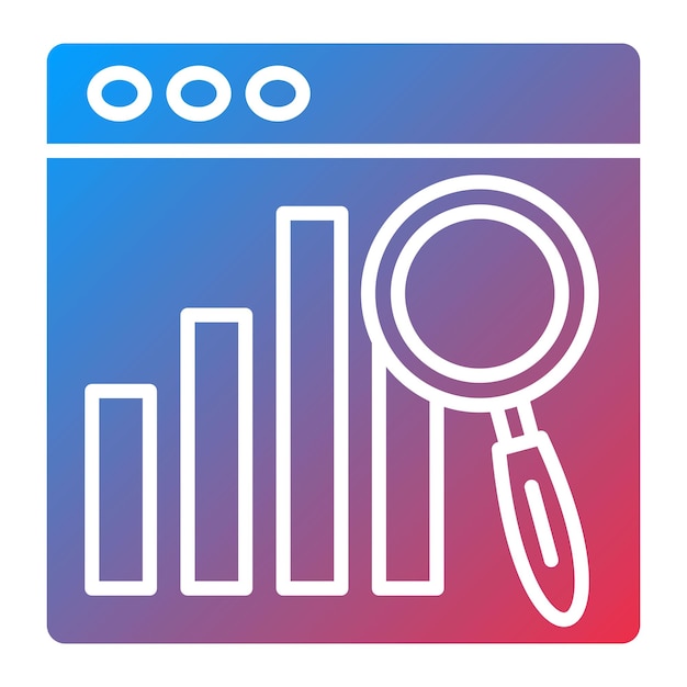 Imagen vectorial de icono de análisis Se puede utilizar para la experiencia del usuario