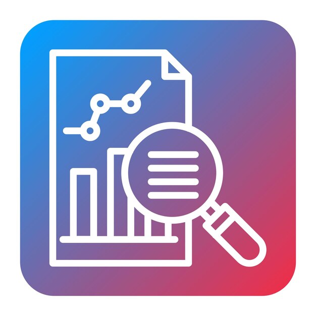 Imagen vectorial del icono de análisis Se puede utilizar para la investigación de mercado