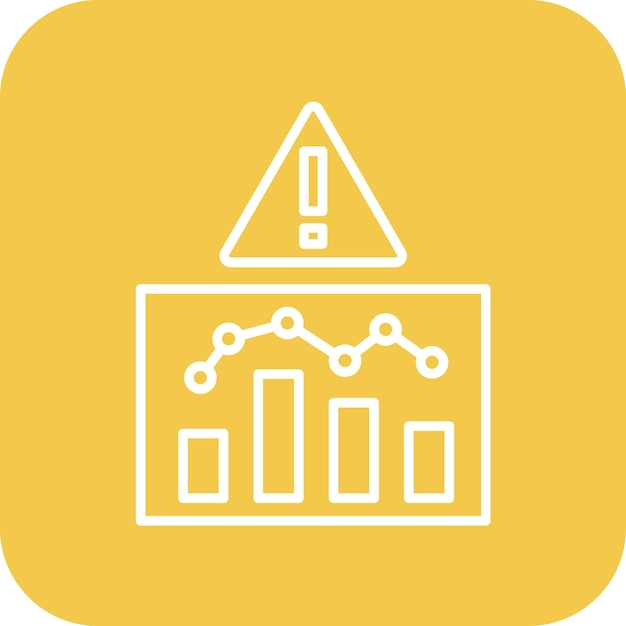 Imagen vectorial del icono de análisis de riesgos Puede utilizarse para Big Data