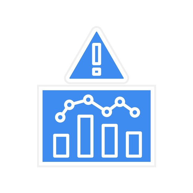 Imagen vectorial del icono de análisis de riesgos Puede utilizarse para Big Data