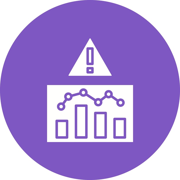 Imagen vectorial del icono de análisis de riesgos Puede utilizarse para Big Data
