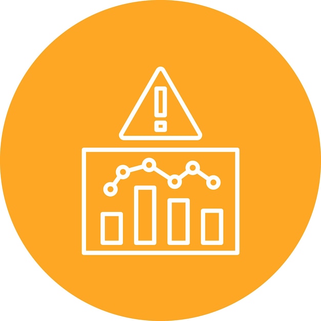 Imagen vectorial del icono de análisis de riesgos Puede utilizarse para Big Data