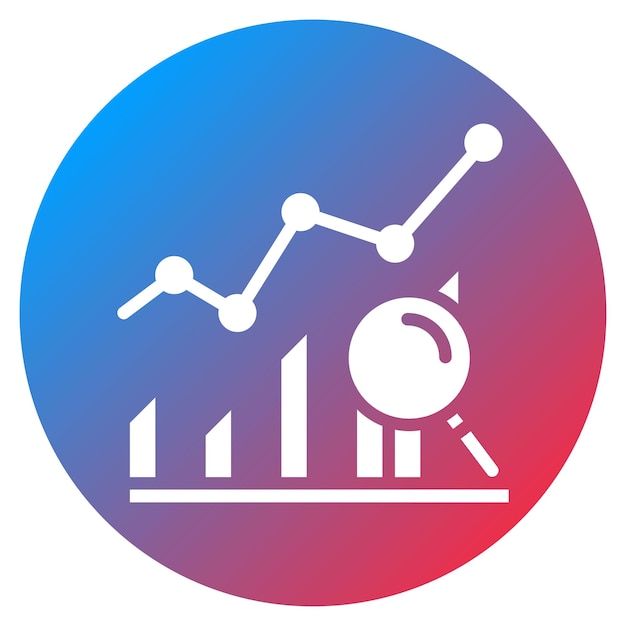 Imagen vectorial del ícono de análisis de tendencias Se puede utilizar para el rendimiento empresarial