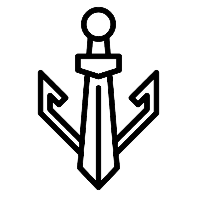 Imagen vectorial del icono de anclaje Se puede usar para Cruiser